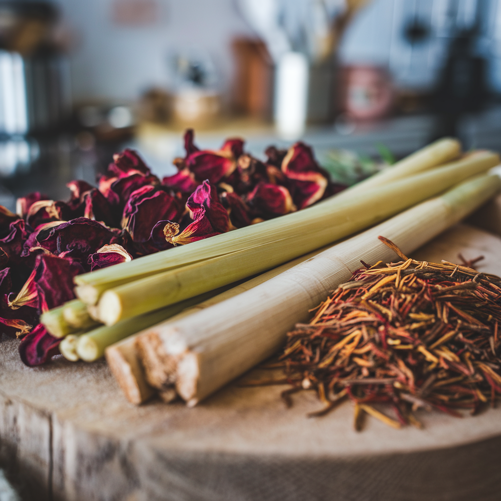 hibiscus, rooibos and lemongrass